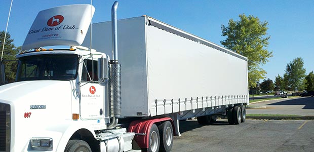 white truck tarp