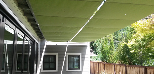 Green Stripe Cable Slider Shade