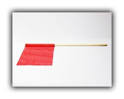 Red Safety Flag with Dowel
